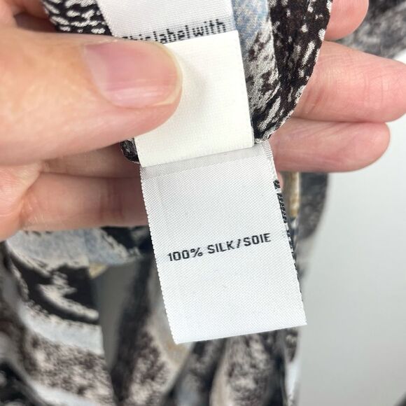 * Diane Von Furstenberg 100% Silk Lima Snake Kaftan Tunic Size P (Small) - Picture 6 of 6